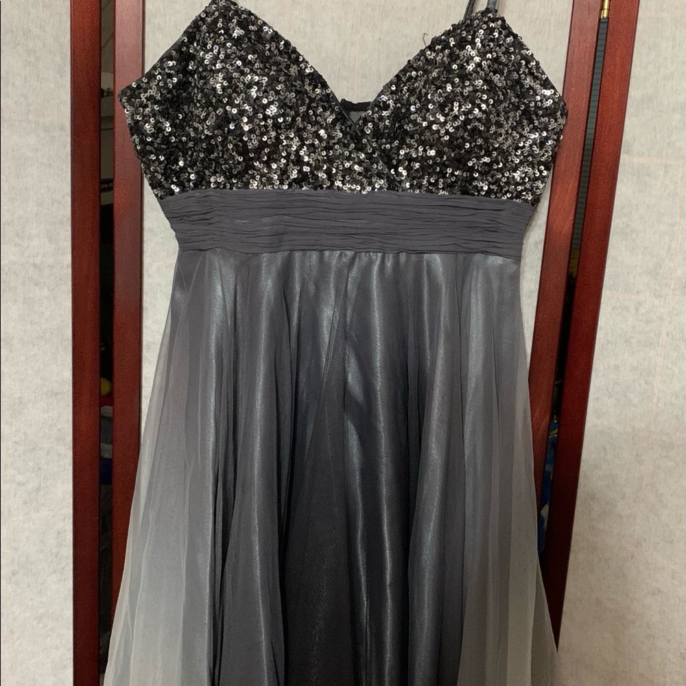 Scalia grey party prom dress